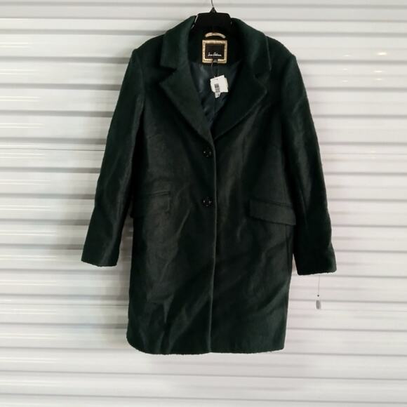 Sam Edelman Womens Wool Coat Plus XXL Green Winter Overcoat Button Front Grunge - Picture 1 of 9